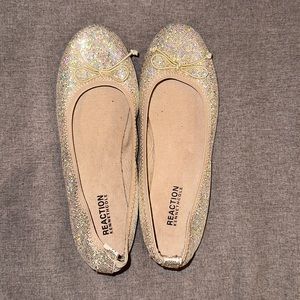 Gold Shimmery Ballet Flats (Big Girls)